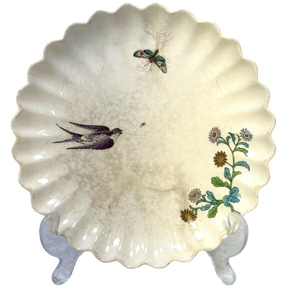 Copeland Spode Aesthetic Movement c. 1870-1890 Chelsea Bird Flower 8 3/8" Plate - Picture 1 of 7